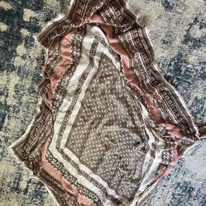 Pink and brown scarf